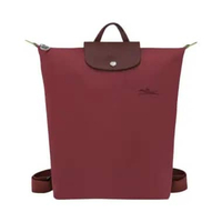 Longchamp Le Pliage Green Medium Backpack Pomegranate Red