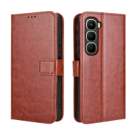 เคส Infinix Hot 60i, สไตล์กระเป๋าสตางค์, ทำจากหนัง PU, เคสฝาหลัง, เหมาะสำหรับโทรศัพท์ Infinix Hot60i