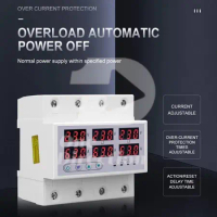 Voltmeter Ammeter Adjustable Over and Under Voltage Current Limit Protection Monitor Relays Protecto