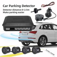 Probe System Parking Sensor Kit 4 Sensors Buzzer Reverse Backup Radar Sound Alert Car Reverse Backup Rear Radar System