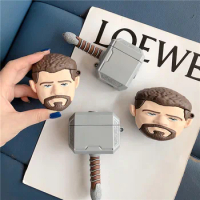 Disney For Airpods Case,Thor and Hammer For Airpods Pro 2 Case,Soft Silicone Earphone Shockproof Cover For Airpods 3 Case