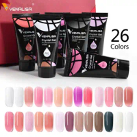VENALISA Acrylic Gel 45g&amp;30g Manicure High Quality Nail Art Extend Nails Poly LED UV Cover Pink Acrylic Gel
