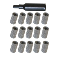 Penapis skrin pemanas tempat letak kereta udara, 16 keping, hitam, 5.9×1.4×0.6 cm dan 0.9×0.9×1.7 cm