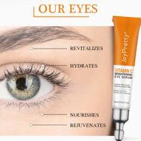 JoyPretty Vitamin C Brightening Eye Serum 20ml VitaminC Eye Cream Skin Brightening &amp; Moisturizing Diminish Fine Lines Dark Eye