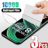 3PCS Full Cover Hydrogel Film For Realme 7 6 Pro 6 7 5G 7i 5 3 2 Screen Protector For Realme X2 Pro X3 X7 X50 5G XT Film