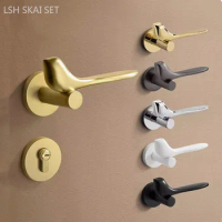 Light Luxury Bird Shape Handle Door Lock Zinc Alloy Security Bedroom Door Lock Mute Mechanical Lockset Home Hardware Supplies