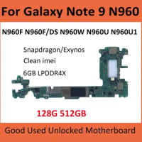 512G 128GB Motherboard Logic Board For Samsung Galaxy Note 9 N960F N960F/DS N9600 N960N Unlocked Cle