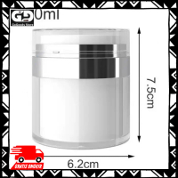 Botol Tempat Krim Vakum Acrylic Airless Pump Jar 50ml 1PCS