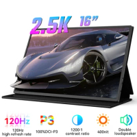 MACHINIST 16'' 120hz Portable Display 2560*1600 IPS 400cd/m² 100%RGB Monitor miniHDMI Type-C Gamer For Laptop XBox PC PS4/5