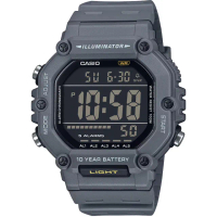 【CASIO 卡西歐】大屏幕顯示 10年電力手錶-鐵灰 送禮 禮物 推薦(AE-1600H-8BV)