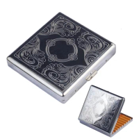 Ultra-thin Cigarette Case Metal Tobacco Box Smoking Gift Case Cigarette Holder Smoking Accessories