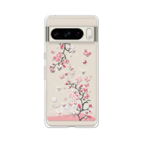 【apbs】Google Pixel 9/8/7系列 防震雙料水晶彩鑽手機殼(日本櫻)
