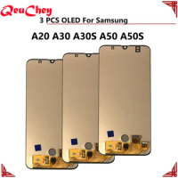 3 PCS OLED For Samsung Galaxy A20 A30 A30S A50 A50S LCD Display Monitor Touch Screen Digitizer Assembly