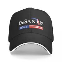 New Ron Desantis 2024 President Make USA Florida American Flag Vintage Baseball Cap Fluffy Hat Golf Hat Women's Hat Men's
