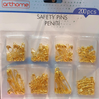 safety pins peniti gold emas peralatan jahit baju celana kancing