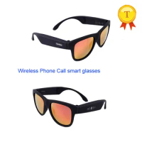 new Bone Conduction Headset Wireless Headphones Phone Call Music Touch Control Sun glasses bluetooth music glasses earphone