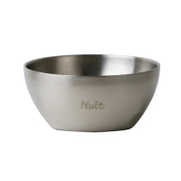 【NUIT 努特】304不鏽鋼12公分方底 不鏽鋼雙層碗 隔熱碗 不鏽鋼碗 露營 戶外 防燙 雙層(NTF221滿額出貨)