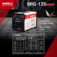 Andeli Mesin Las Inverter MIG-135MINI IGBT 450 Watt / Mesin trafo las / Welding Machine / Welding To