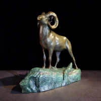 christmas Famous sculptor Auspicious animal Ornament Original bellwether Good luck bronze Sculpture home office Bar ART