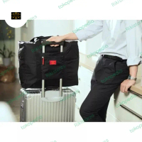 Tas Travel Lipat Besar Hand Carry Luggage Bag Waterproof pria wanita poliester pillow biru tas perja