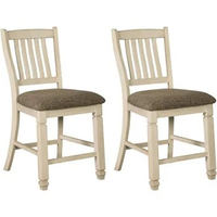 Bar stool,2 Count, Antique White, Counter Height Farmhouse Bar stool ,Bar stool