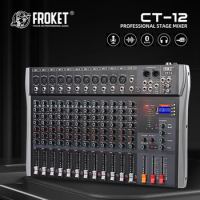 FROKET CT Series DSP Audio Mixer DJ Console Mixing Console Professional Audio Recording Mixing For Stage,Karaoke,Recording