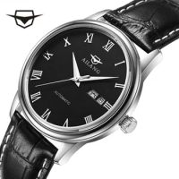 AILANG top Luxury brand automatic men's mechanical diesel watch diver man watch men Ultra-thin gear clock watch stainless steel