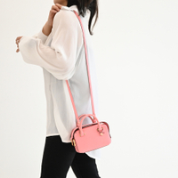 DELVAUX 德爾沃 Cool Box Nano 小牛皮手提斜背兩用包(粉色)