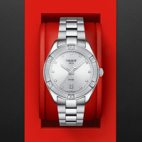 TISSOT天梭 官方授權 PR100 經典真鑽石英腕錶 母親節 禮物 36mm/T1019101103600