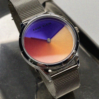 【ANNE KLEIN】AnneKlein手錶型號AN00626(變色錶面銀錶殼銀色米蘭錶帶款)