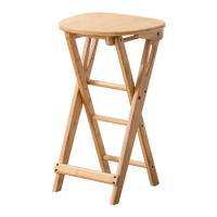 Bamboo bar stool portable folding home bar stool modern minimalist bar high stool bar furniture home bar dining stool 33*36*61cm