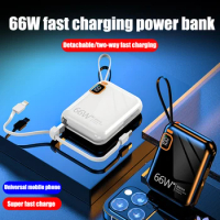 Power bank two-way fast charging large capacity portable power bank mini power bank 66W10000mah for iphone xiaomi Samsung Huawei