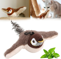 Flying Bird Cat Toy Interactive Chirping Toy 2025 New Interactive Toy Flying Toys for Indoor Cats To