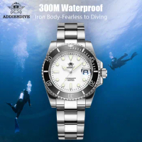 Addies Dive New Quartz Watch 316L Stainless Steel Blue luminous 30Bar часы мужские наручные Waterproof reloj hombre Men Watches