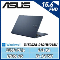 ASUS X1504ZA-0141B1215U 午夜藍 15.6吋筆電(i3-1215U/8G/256G PCIe)