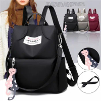 Fashion Anti-Theft Backpack Women Casual School Bags For Teenage Girl Multi-Function Shoulder Bag New Nylon Travel Rucksack
