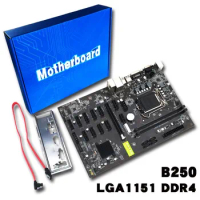 BTC Miner Motherboard 12 GPU Card B250-BTC B250-12P PRO PCI 1x to 16x LGA1151 DDR4 12 Graphics ETH Mining Rig ATX Motherboard