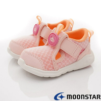 ★日本月星Moonstar機能童鞋-Carrot可機洗系列寬楦玩耍速乾鞋款1284粉(寶寶段)