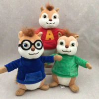 20cm Alvin dan Chipmunks Mainan Mewah Berbulu Chipmunks Boneka Hewan Anak-anak Hadiah Natal Plush Toys Soft Stuffed Doll Gifts