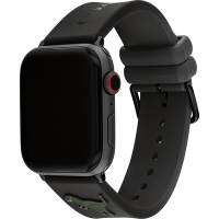 COACH Apple Watch 錶帶 42/44/45mm 適用 矽膠錶帶 迎春好禮- 黑x小恐龍(不含手錶)