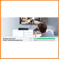 phụ kiện máy tính Dây cáp mạng Cat8 UGREEN NW153 bọc dù dài 1M | Hỗ trợ chuẩn BASE-T 40Gbps Bảo Hành