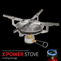 Outdoor Portable Camping Gas Stove Fold Removable High Power Stove Multi Fuel Adjustable Energy-saving Stove Cooker Picnic Tools