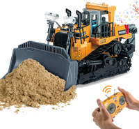 9-Channel Metal RC-Bulldozer - Realistic Construction Remote Control Bulldozers Toy with Metal bulld
