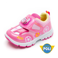 【POLI 波力】童鞋 電燈運動鞋/抗菌 輕量 透氣 正版台灣製(POKX10313粉)