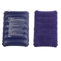 TERMURAH Bantal Tiup Angin Sisir Bludru PVC Warna Biru Besar - Bed