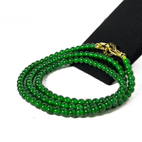 【Fubibaoding jeweler 富璧寶鼎珠寶】老坑綠高冰種翡翠珠鍊128顆(天然A貨 高冰種翡翠 送禮 母親節)