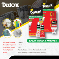 DEXTONE Epoxy Glue Rapid Clear 30gr / lem campur / lem besi / lem serbaguna