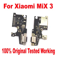 100% Original Charging Port PCB Board USB Charge Dock Connector with Microphone Flex Cable For Xiaomi Mix 3 Mi MIX 3 MIX3