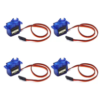 4pcs SG90 Micro Servo Motor Mini Servo SG90 9g Servo Kit Compatible with Arduino RC Helicopter Airplane Car Boat Robot with cabl
