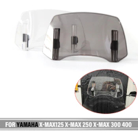 For YAMAHA X-MAX125 X-MAX 250 X-MAX 300 X-MAX 400 Universal Motorcycle Windshield Extension Adjustable Spoiler Deflector Xmax300